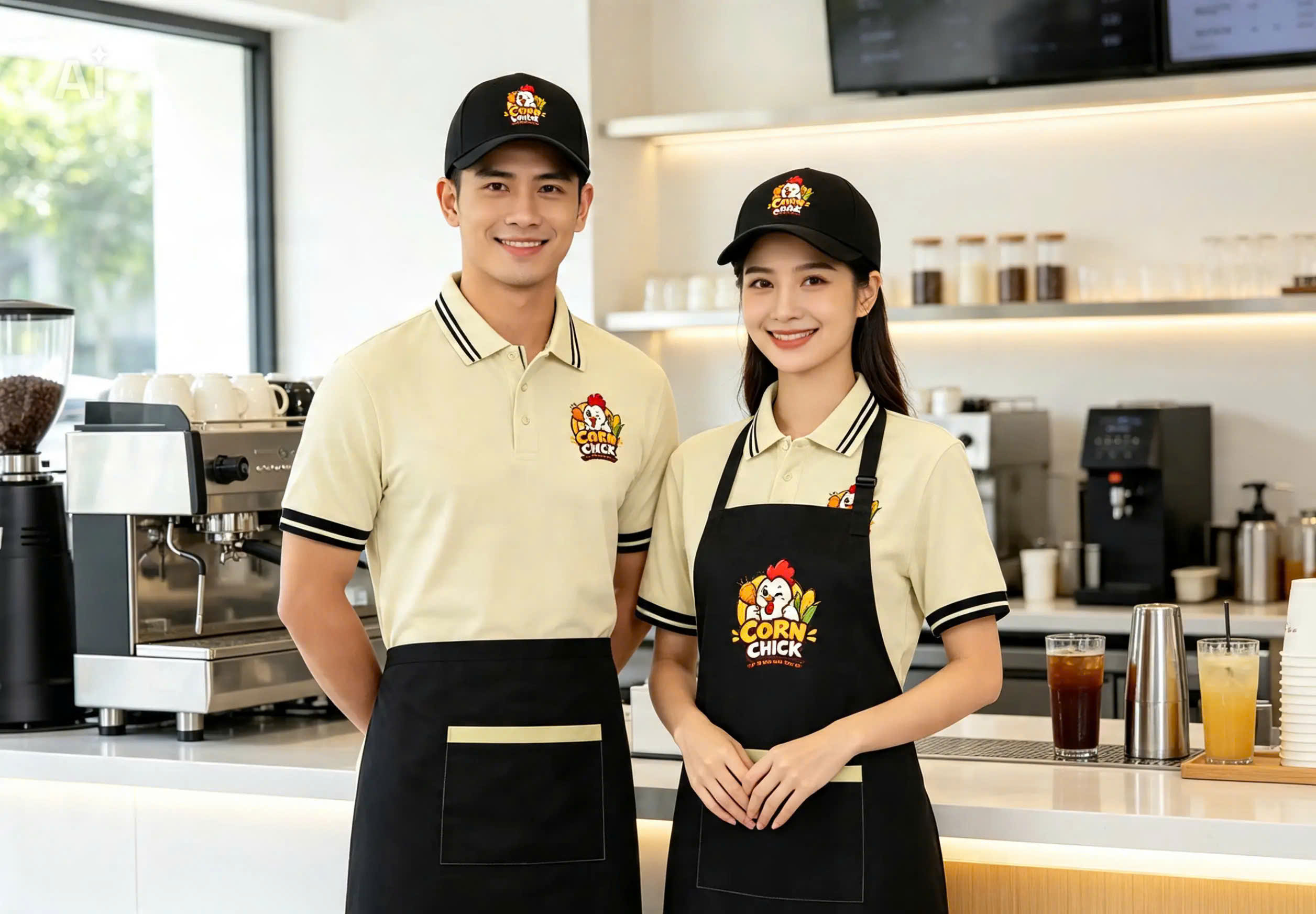 Tạp Dề Cho Quán Cà Phê, Trà Sữa